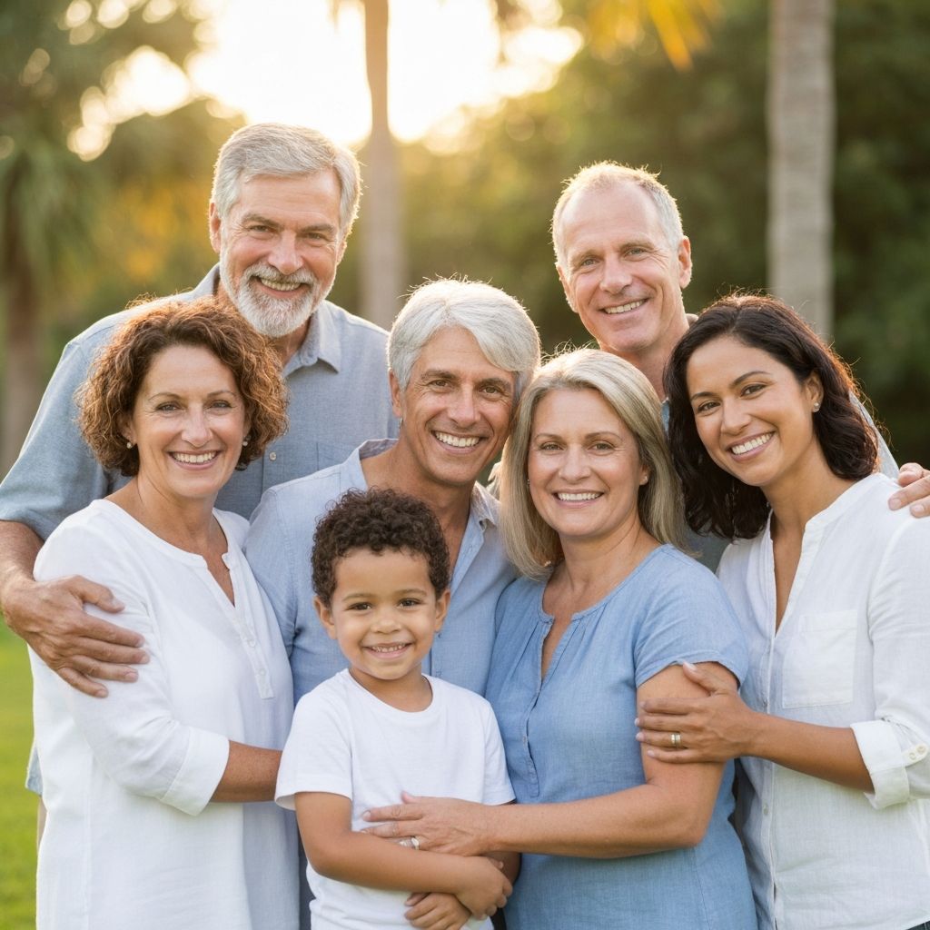 Happy family protected by insurance